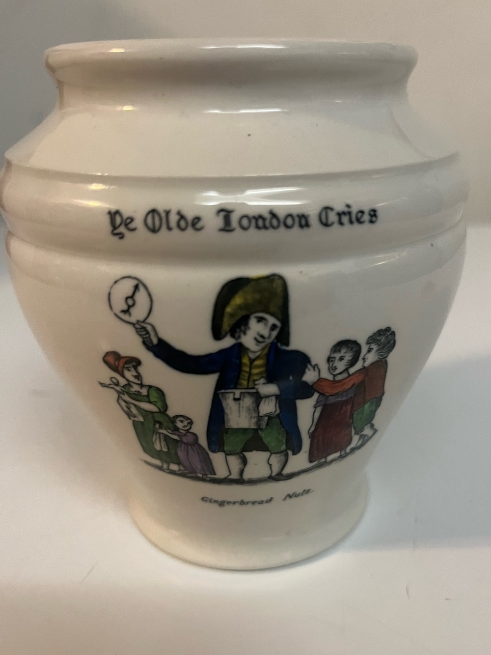 Ye Olde London Cries Vintage “Gingerbread Nuts” ceramic jug/jar. Collector